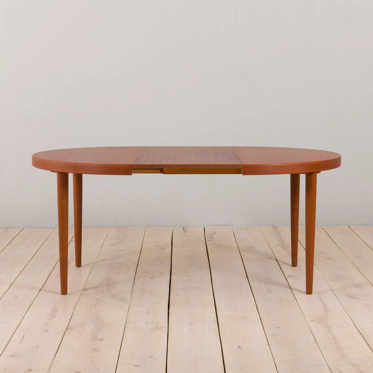 Round teak dining table by Kai Kristiansen, 1960s 2