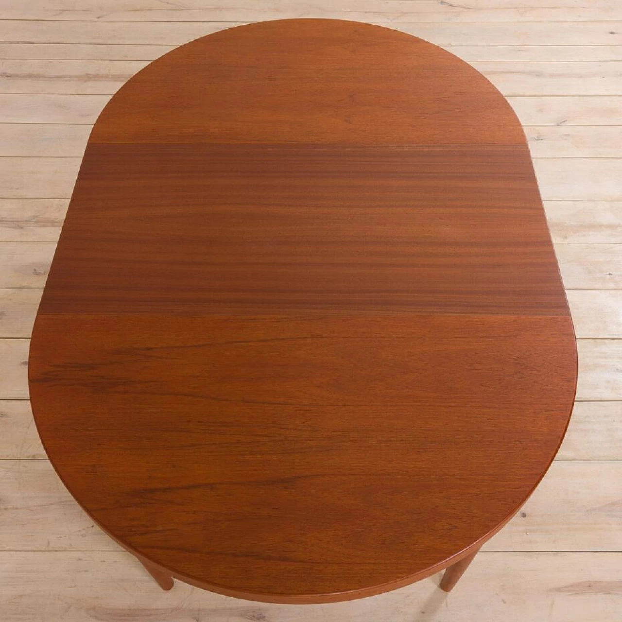 Round teak dining table by Kai Kristiansen, 1960s 4