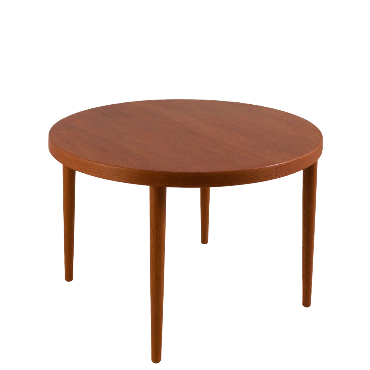 Round teak dining table by Kai Kristiansen, 1960s 8