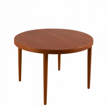 Round teak dining table by Kai Kristiansen, 1960s
