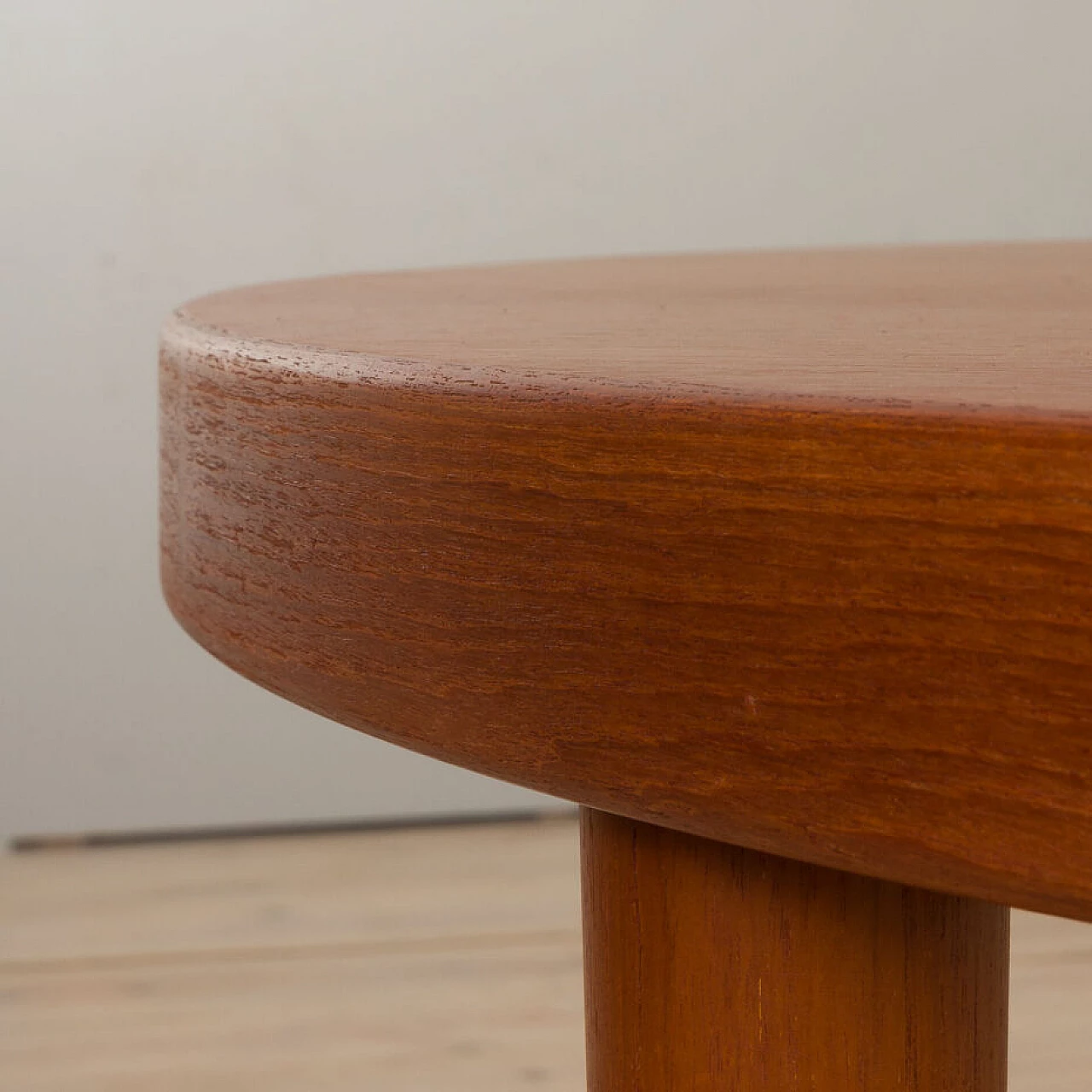 Round teak dining table by Kai Kristiansen, 1960s 11