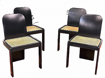 4 Bentwood chairs by Pierluigi Molinari for Pozzi, 1970s