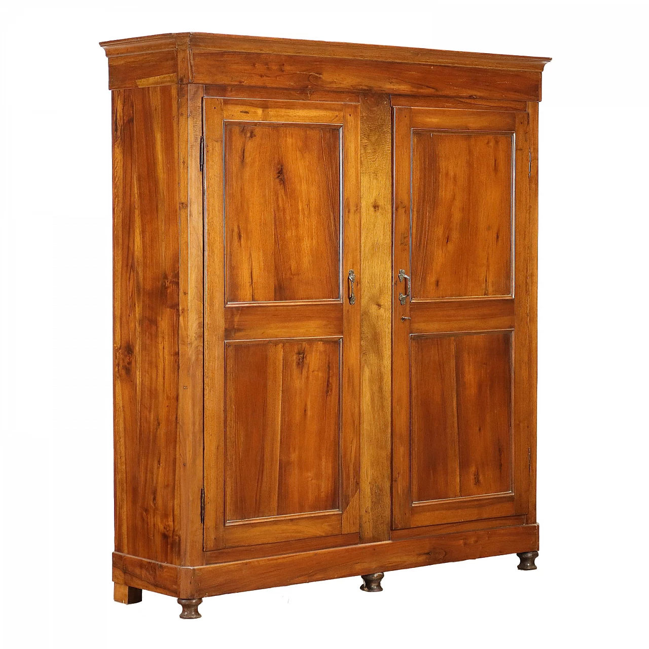 French two-door walnut wardrobe, mid-19th century 1