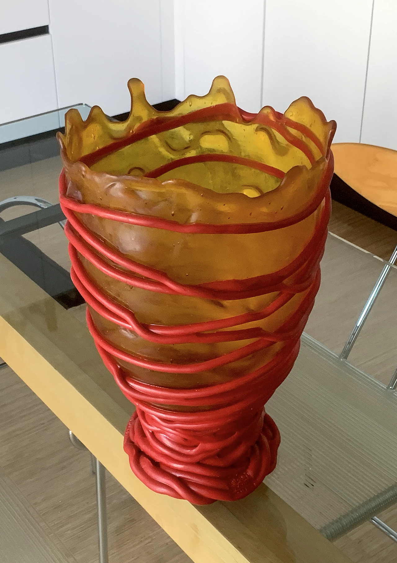 Resin Spaghetti vase by Gaetano Pesce 4