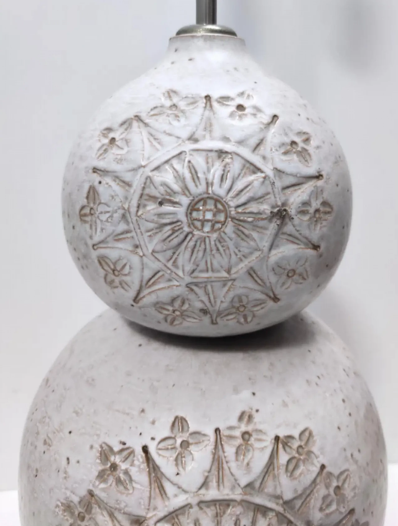 Siviglia engraved ceramic table lamp by Aldo Londi for Bitossi, 1960s 7