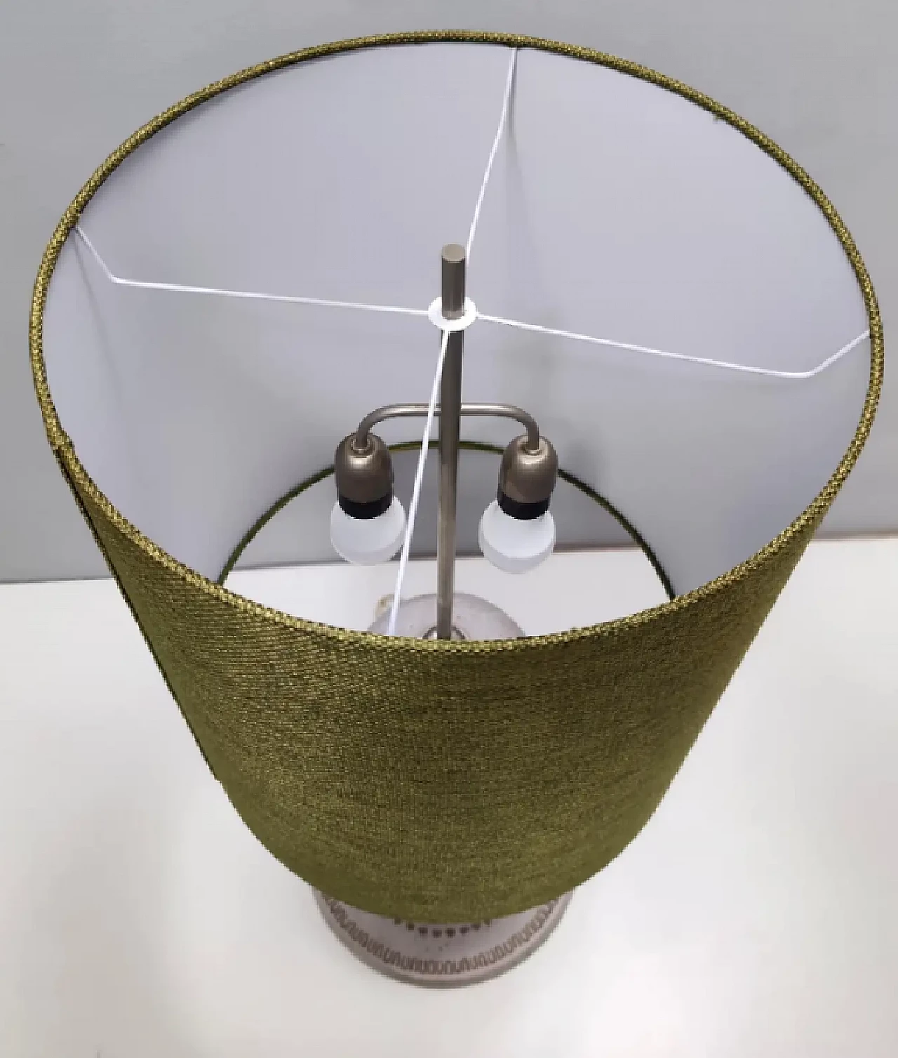 Siviglia engraved ceramic table lamp by Aldo Londi for Bitossi, 1960s 12