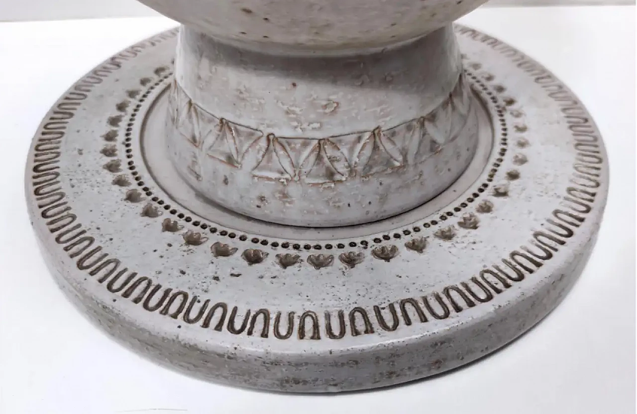 Siviglia engraved ceramic table lamp by Aldo Londi for Bitossi, 1960s 14