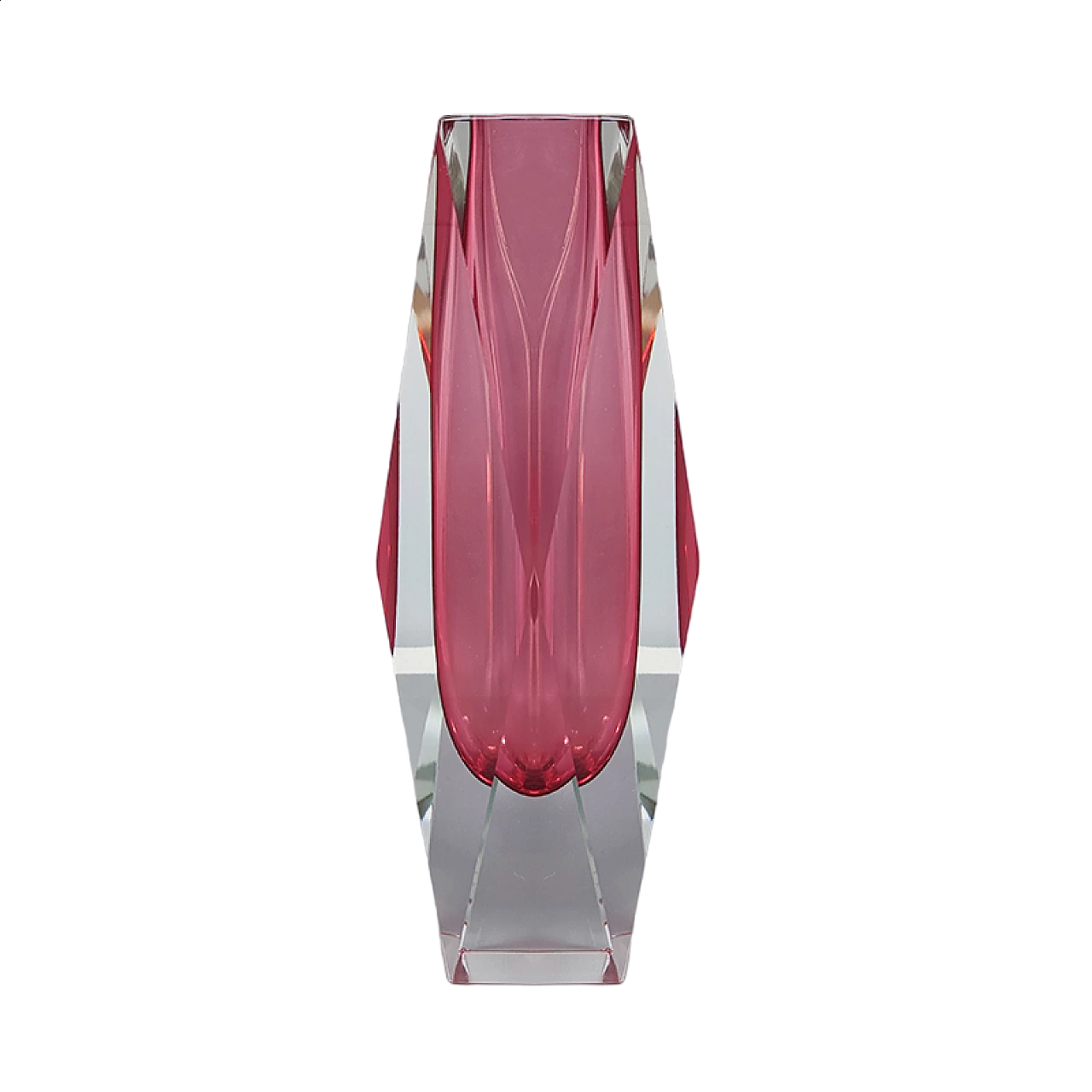 Pink Murano glass vase by Flavio Poli for Seguso, 1960s 8