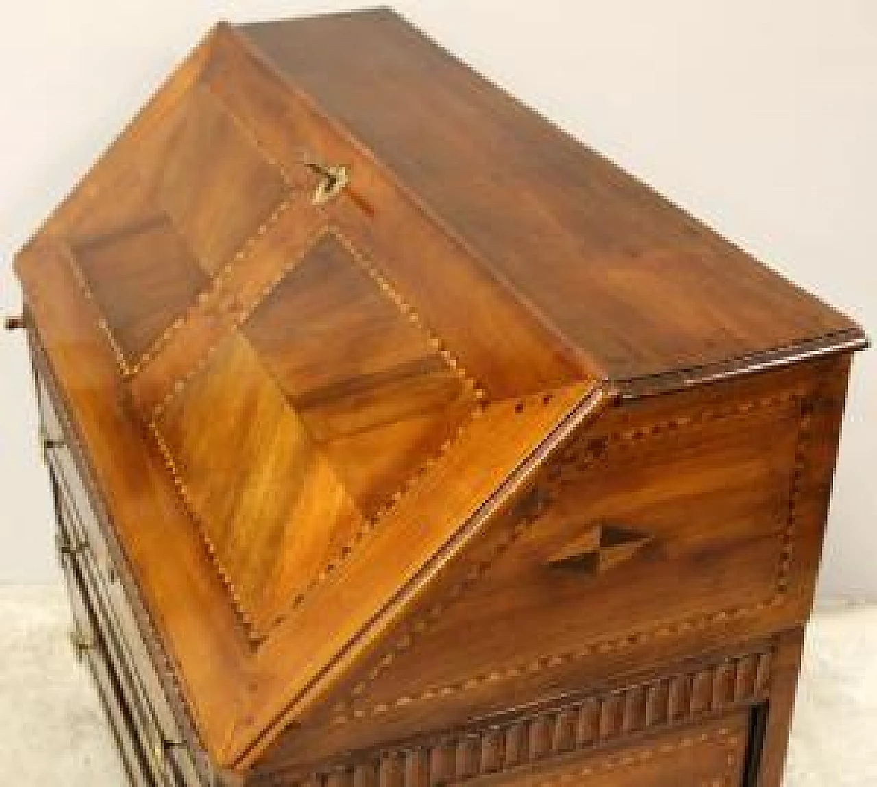 Ribalta Luigi XVI in ciliegio intarsiata, '700 2