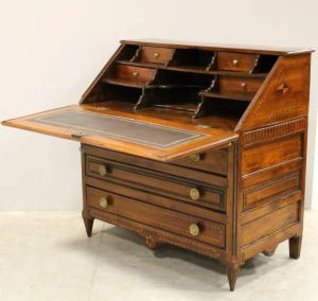 Ribalta Luigi XVI in ciliegio intarsiata, '700 4