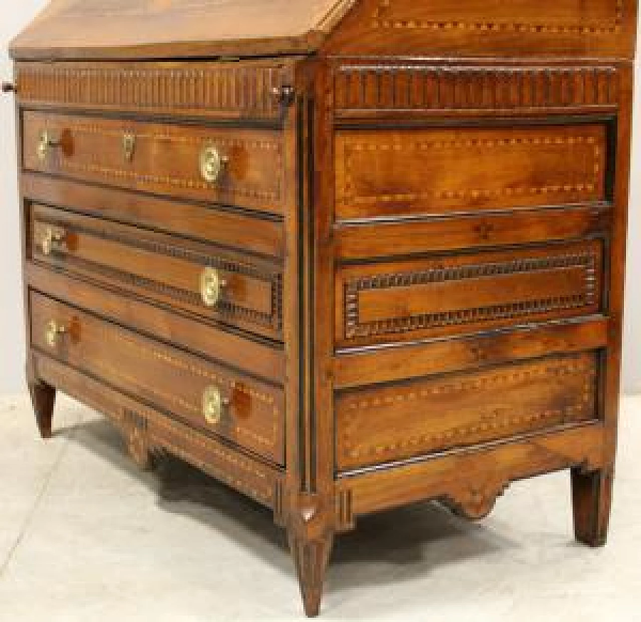 Ribalta Luigi XVI in ciliegio intarsiata, '700 7