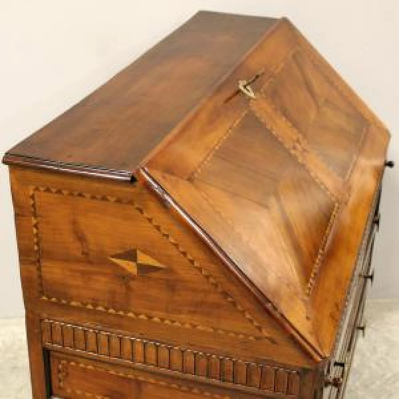 Ribalta Luigi XVI in ciliegio intarsiata, '700 8