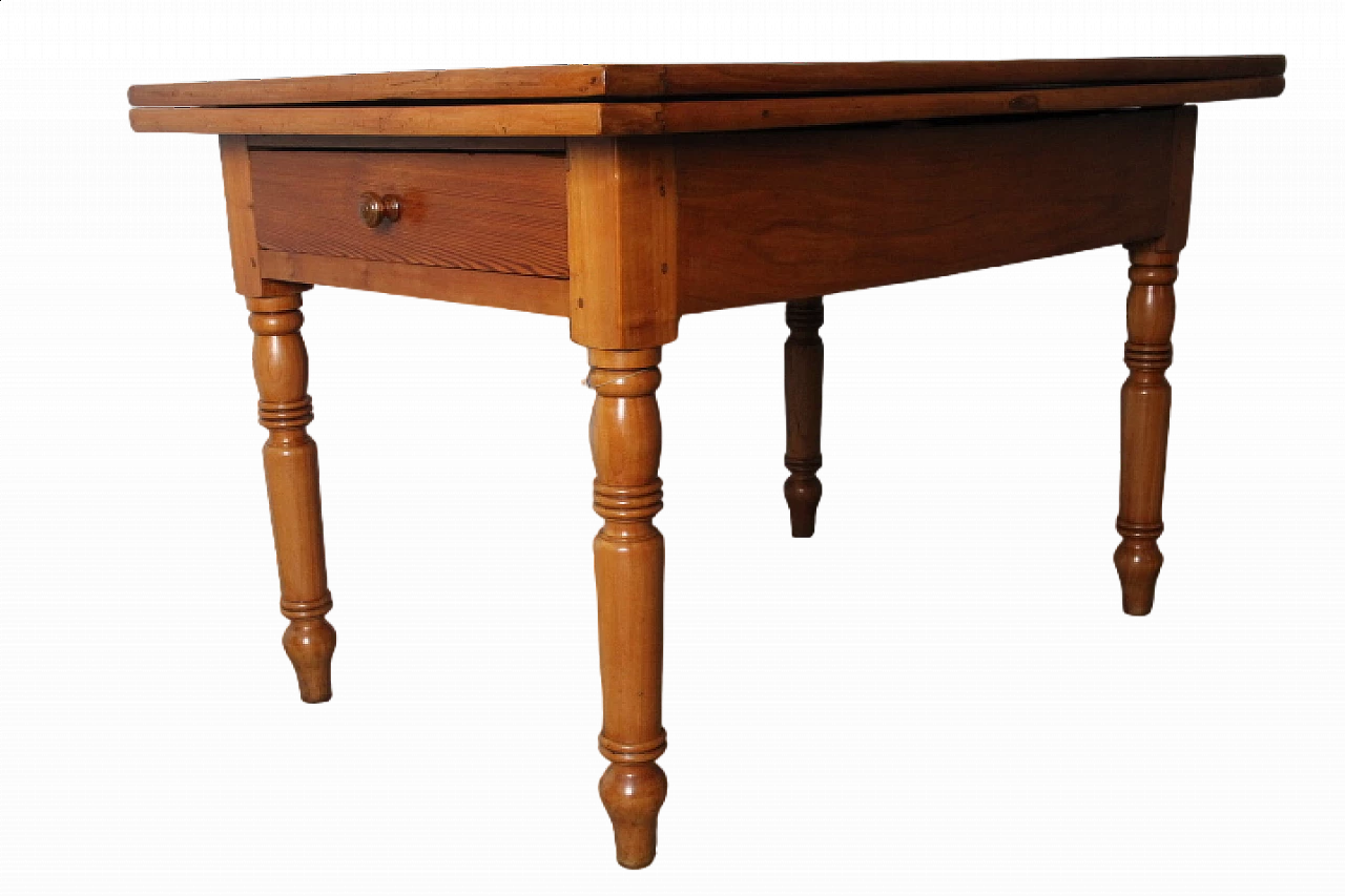 Louis Philippe solid cherry wood extendable table, mid-19th century 22