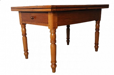 Louis Philippe solid cherry wood extendable table, mid-19th century