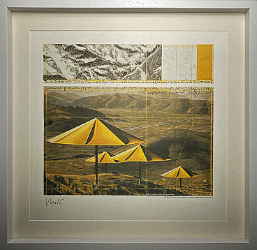 Christo, The Umbrellas - Joint Project for Japan and USA, litografia, 1991