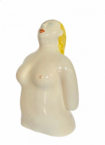 Ugo La Pietra, Bather, glazed ceramic sculpture, 1990