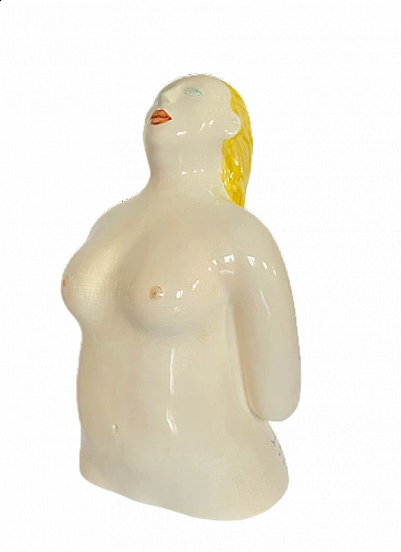 Ugo La Pietra, Bagnante, scultura in ceramica smaltata, 1990