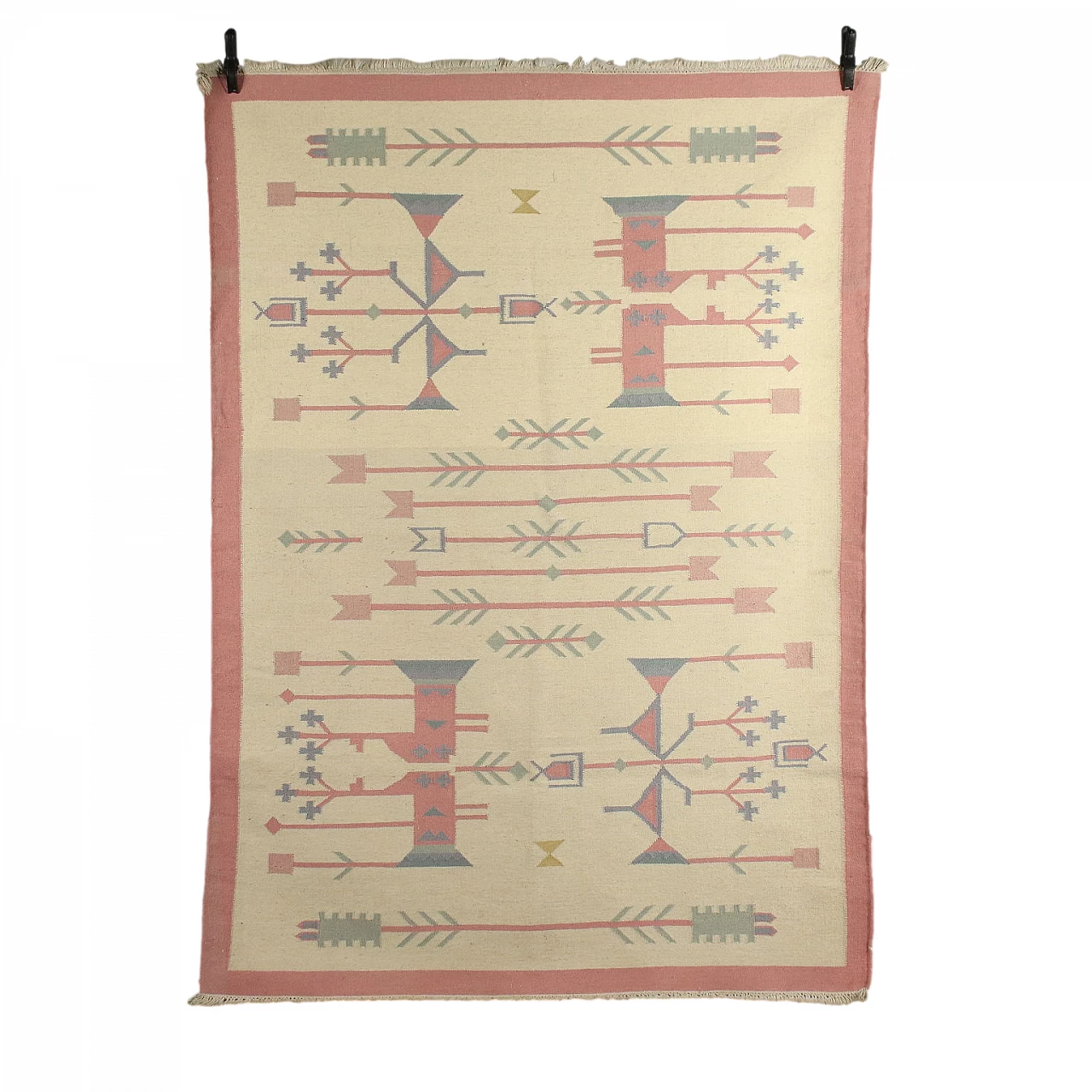 Polish Kilim rug in cotton and wool 1