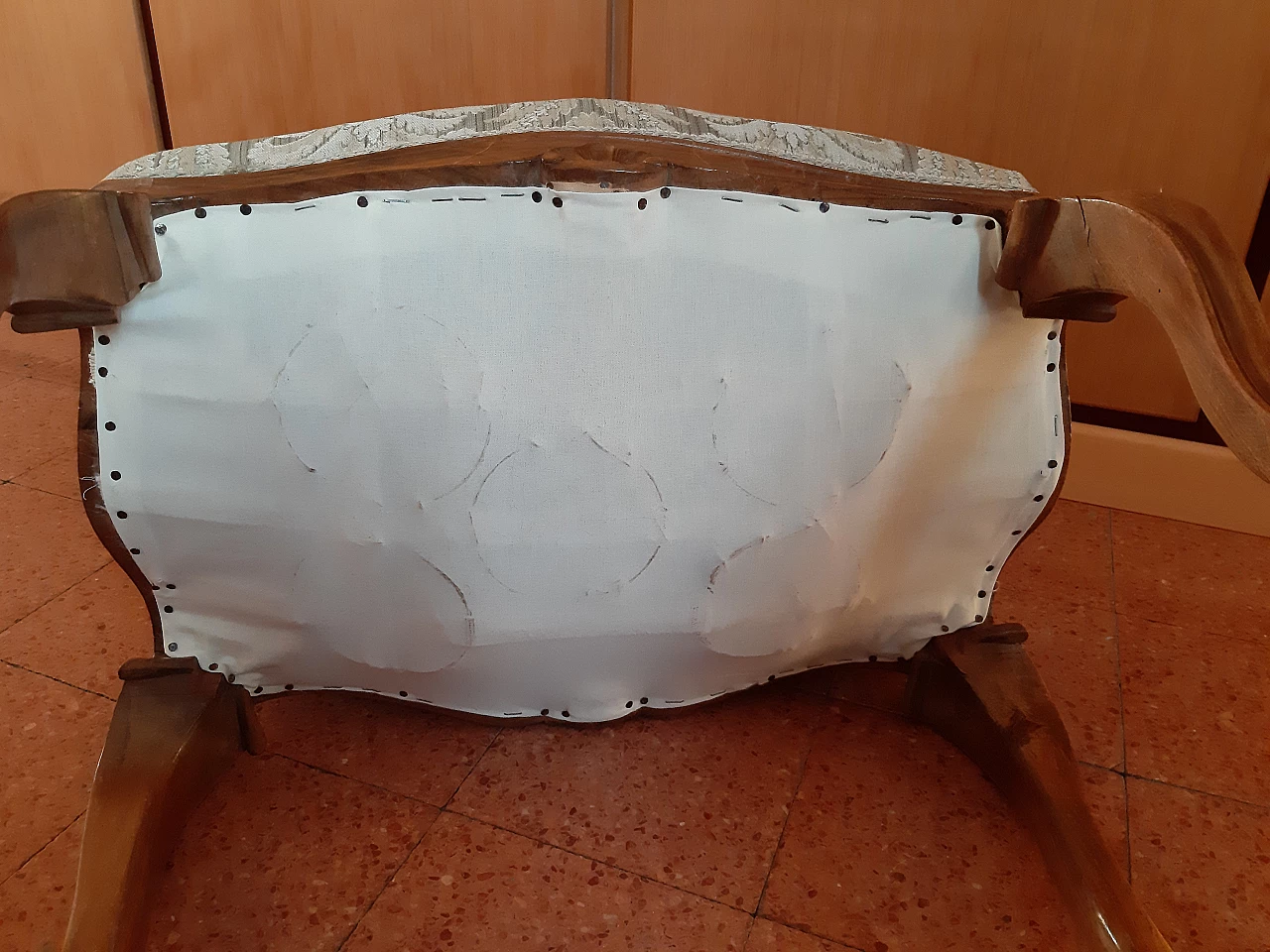 Ottomana in stile Chippendale in legno scolpito, anni '20 7