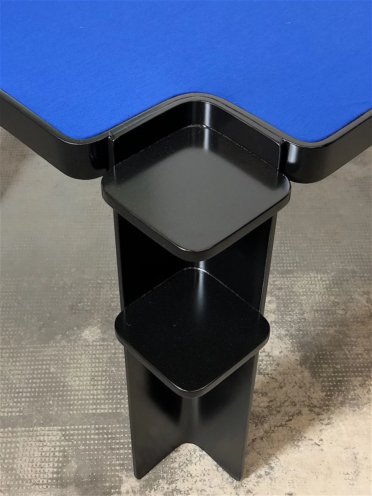 Ash game table with blue cloth top by Cini & Nils, 1970s 6