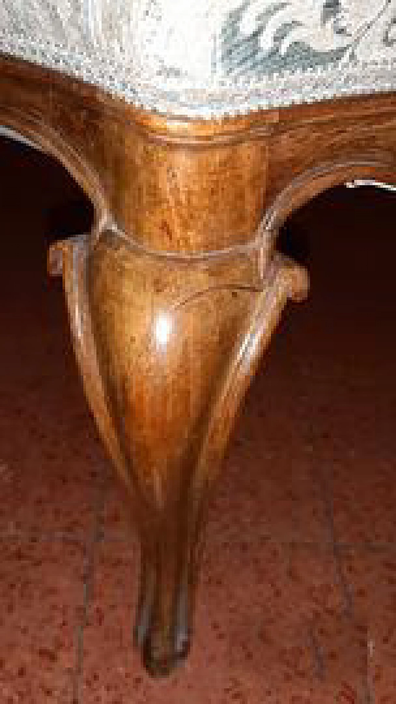 Ottomana in stile Chippendale in legno scolpito, anni '20 9