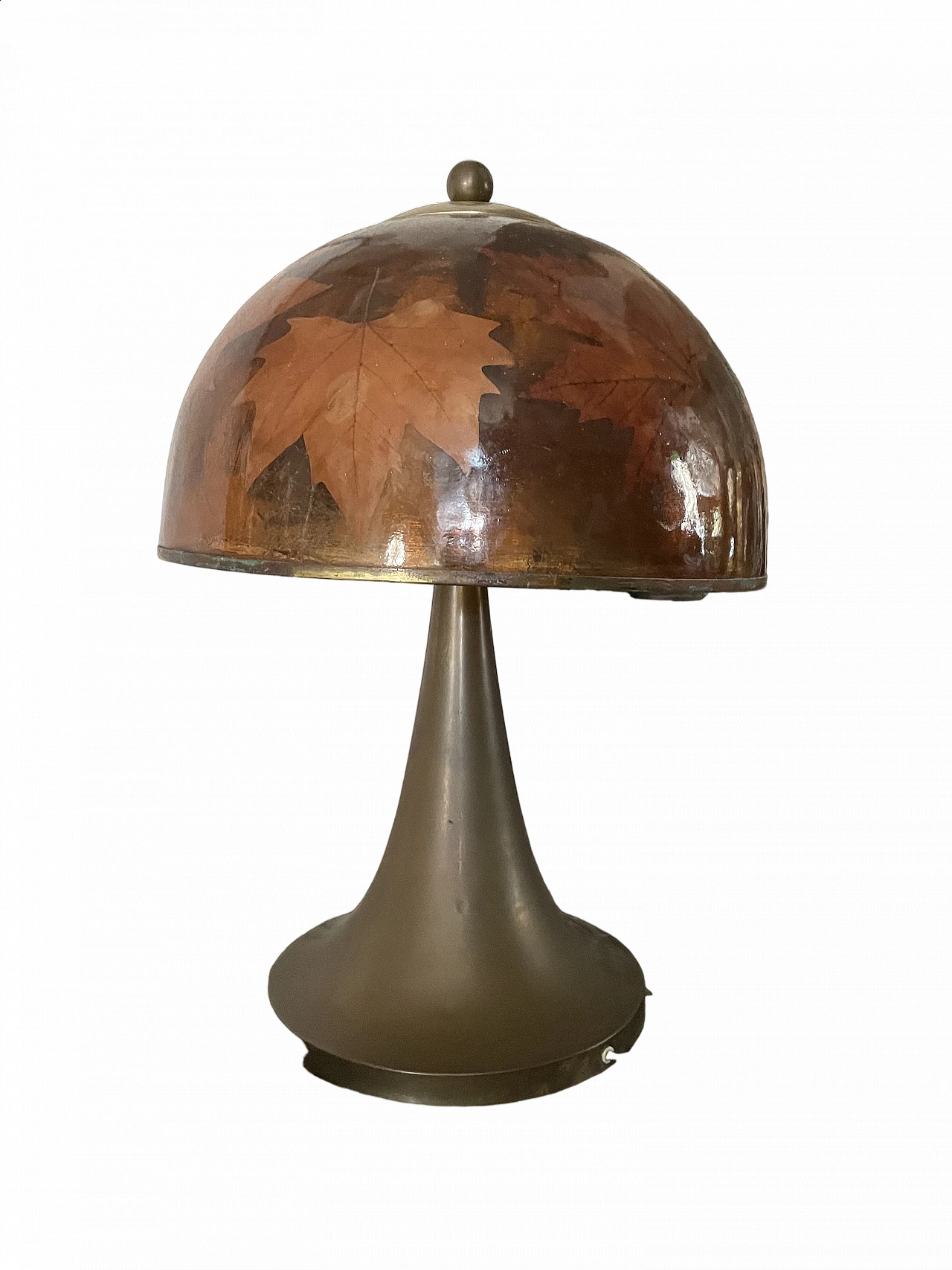 Lampada da tavolo Tulipano in ottone attribuita a Gabriella Crespi, anni '70 11