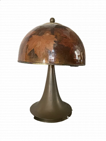 Lampada da tavolo Tulipano in ottone attribuita a Gabriella Crespi, anni '70