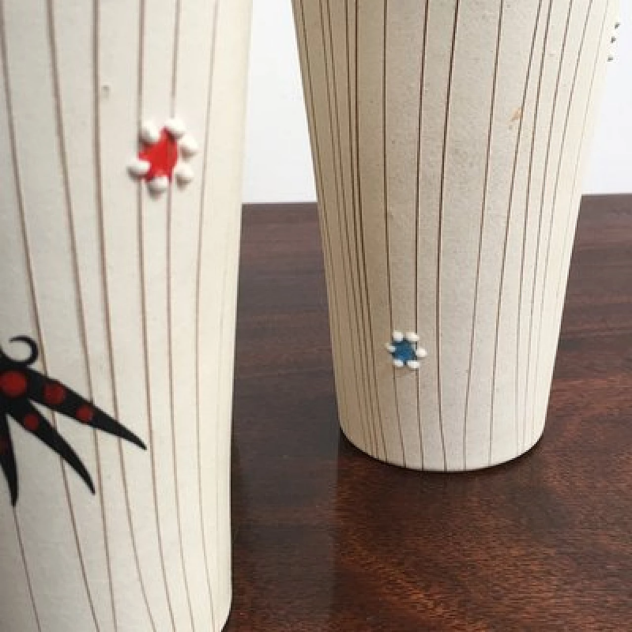 6 Bicchieri in ceramica dipinta di Cama Deruta, anni '50 5