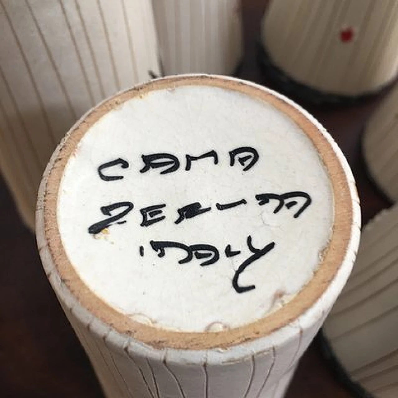 6 Bicchieri in ceramica dipinta di Cama Deruta, anni '50 12