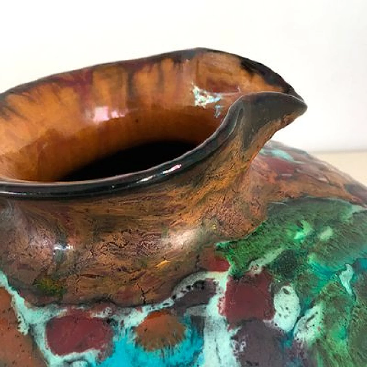 Anfora in maiolica dipinta di Bruno Baratti Pesaro, anni '50 6