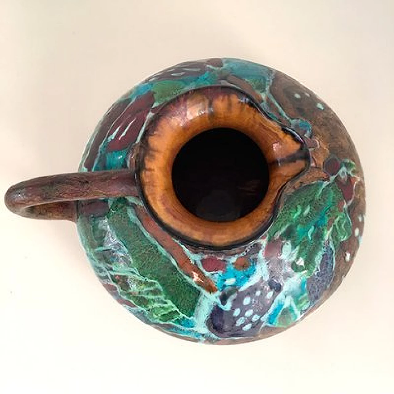 Anfora in maiolica dipinta di Bruno Baratti Pesaro, anni '50 7