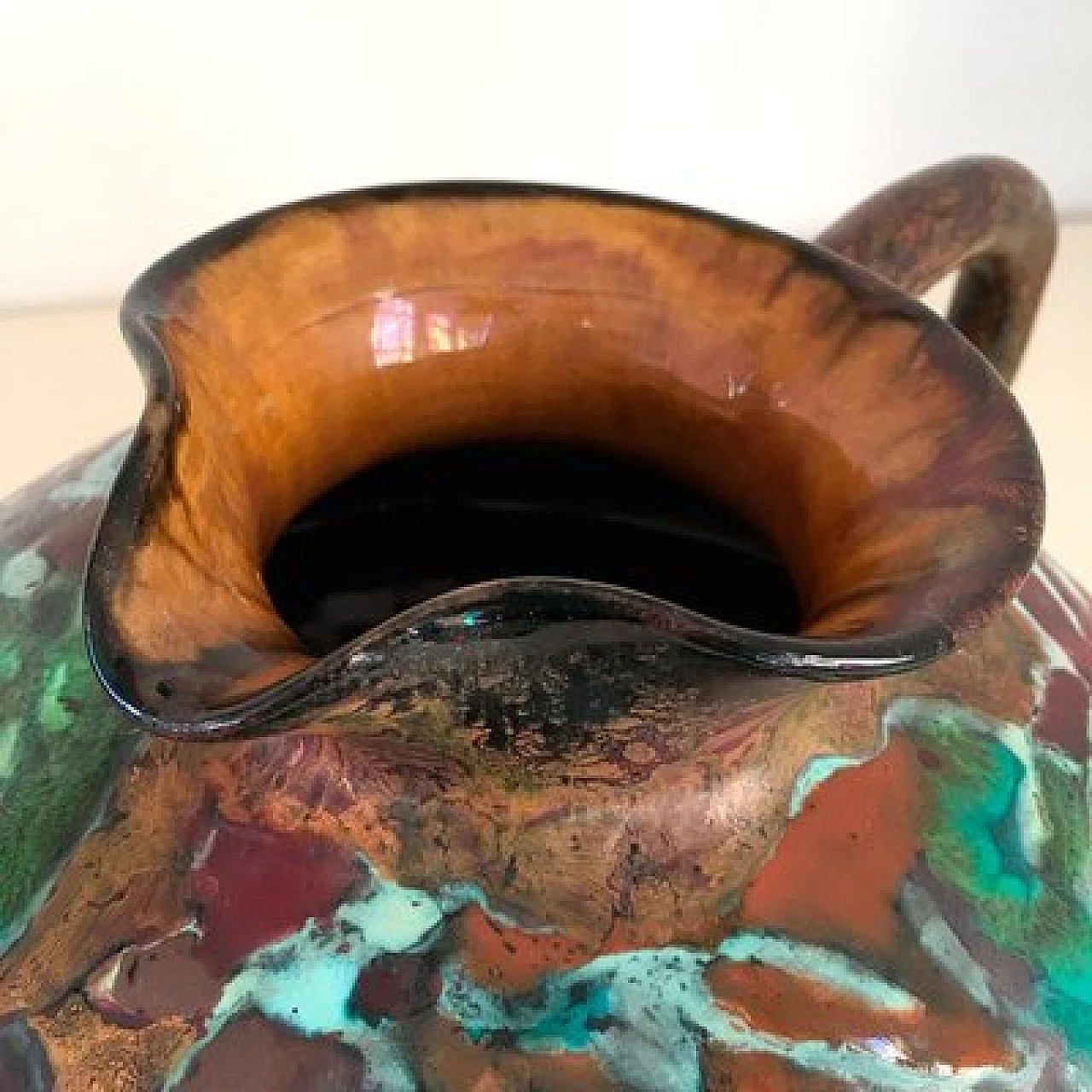 Anfora in maiolica dipinta di Bruno Baratti Pesaro, anni '50 10