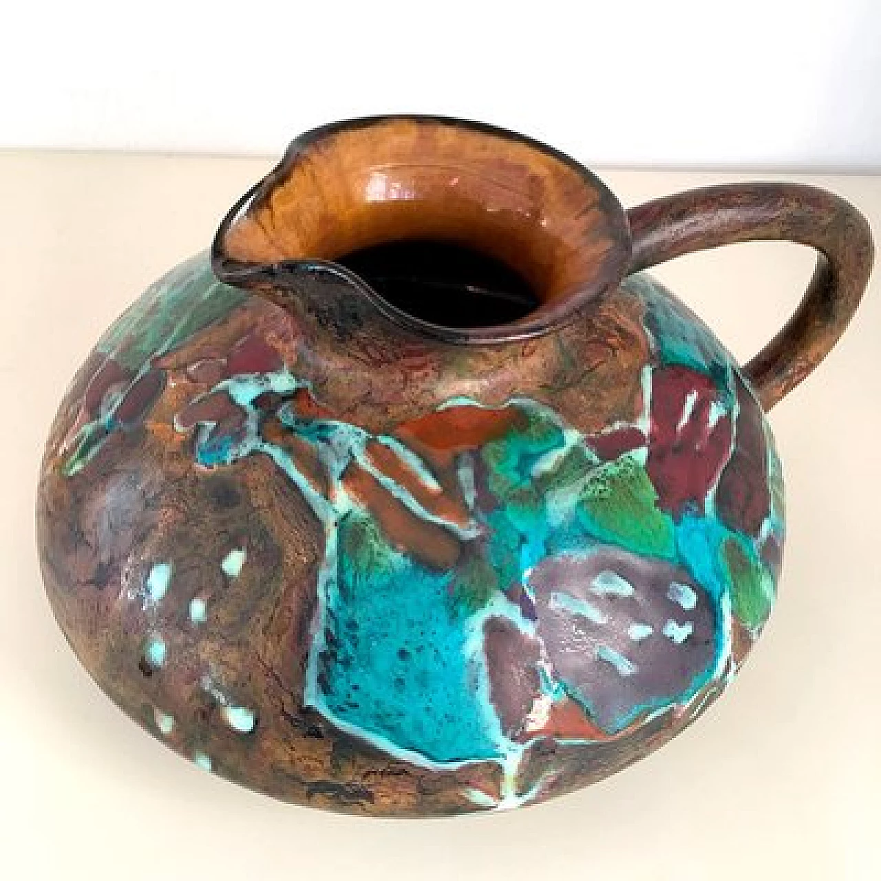 Anfora in maiolica dipinta di Bruno Baratti Pesaro, anni '50 11