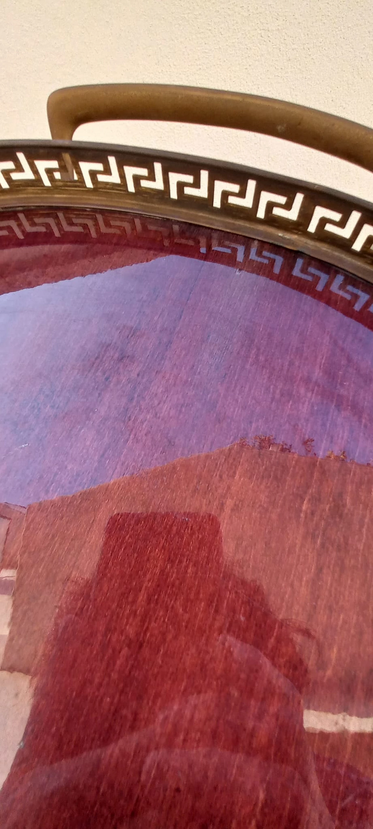 Carrello bar in legno e metallo con portabottiglie, anni '60 4