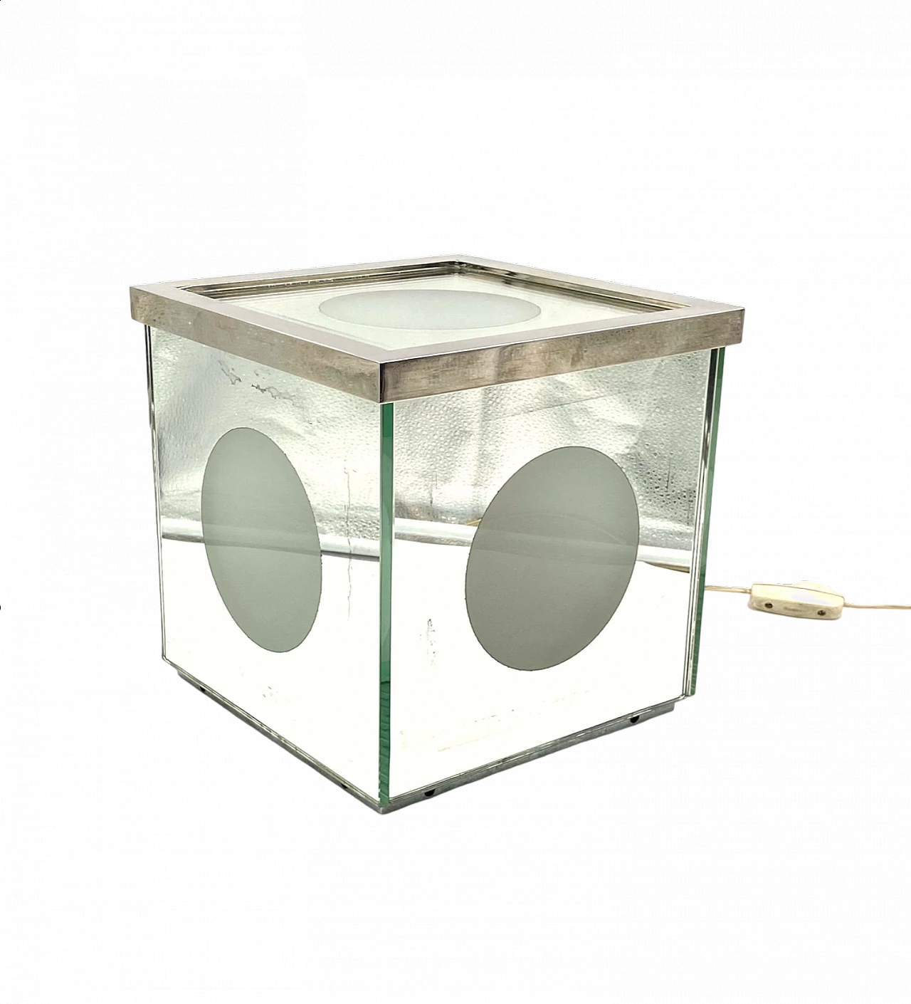 Cubic mirror table lamp, 1970s 21