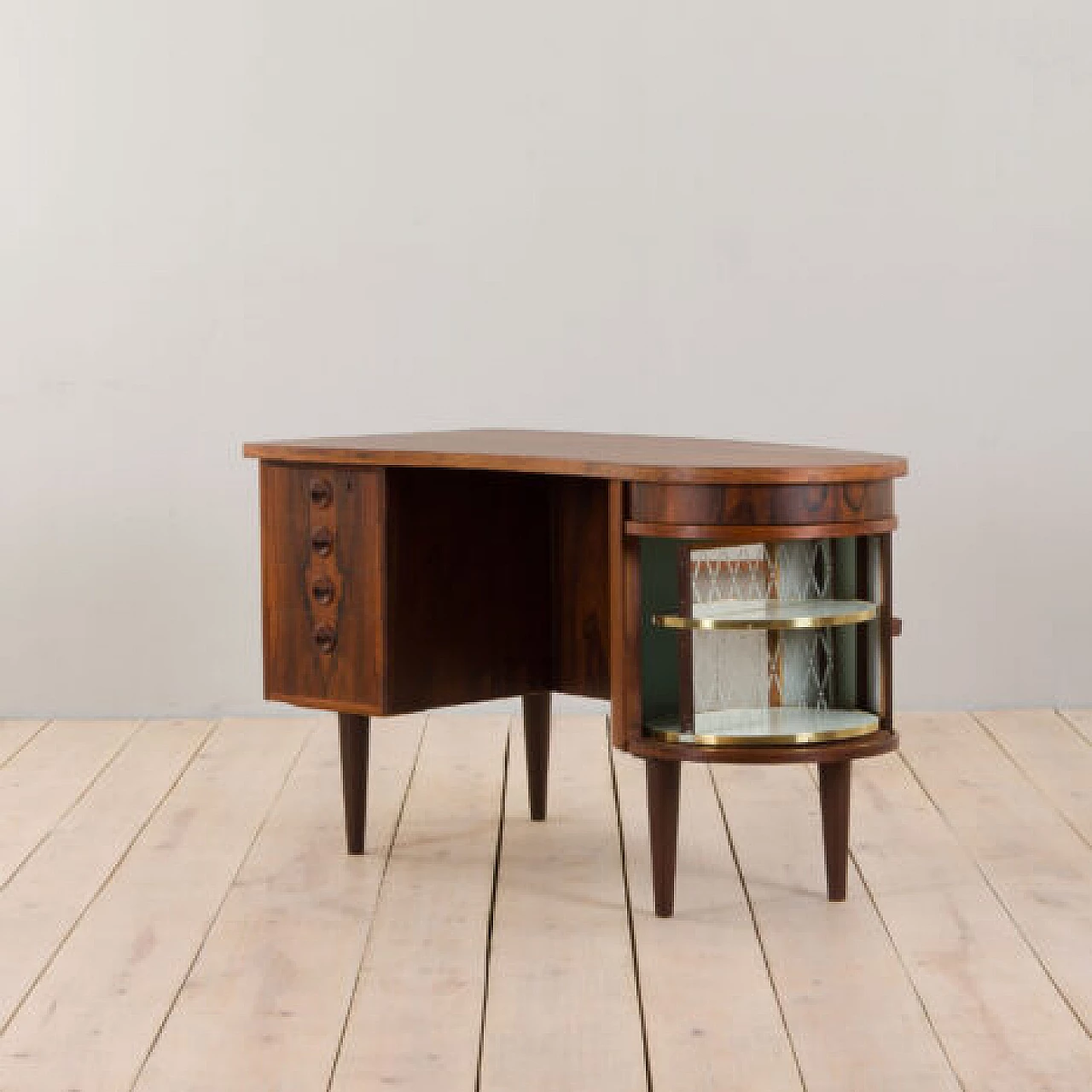 Desk with bar compartment by Kai Kristiansen for Feldballes Møbelfabrik, 1950s 5