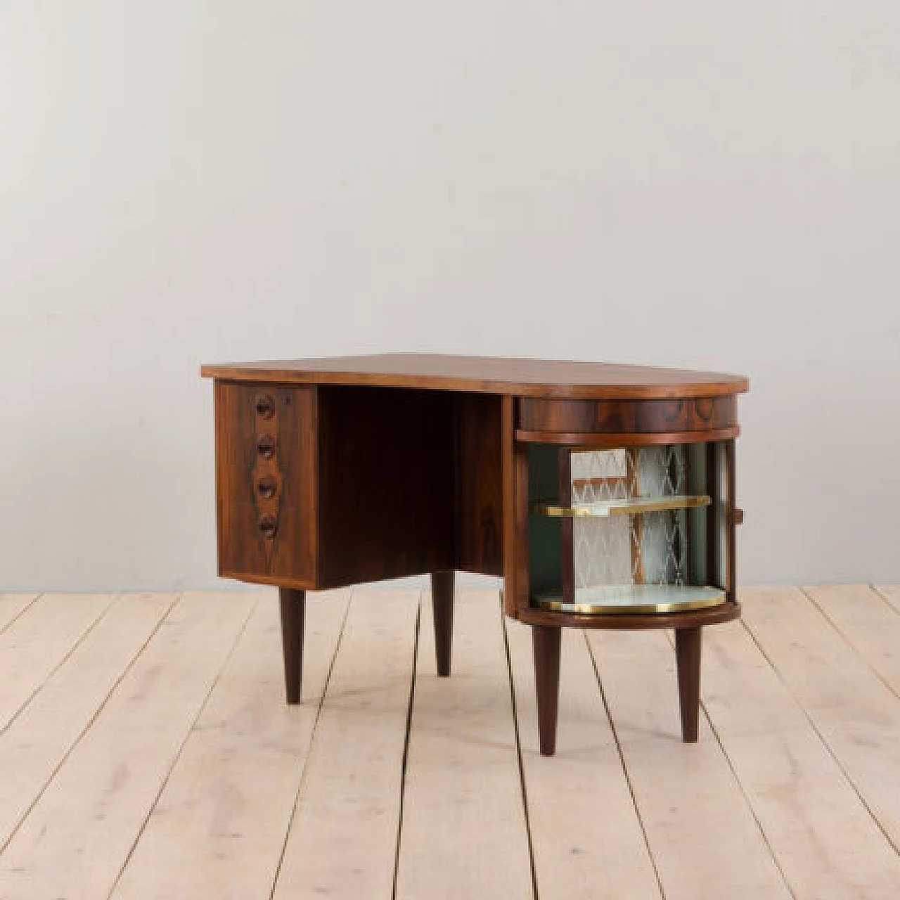 Desk with bar compartment by Kai Kristiansen for Feldballes Møbelfabrik, 1950s 6