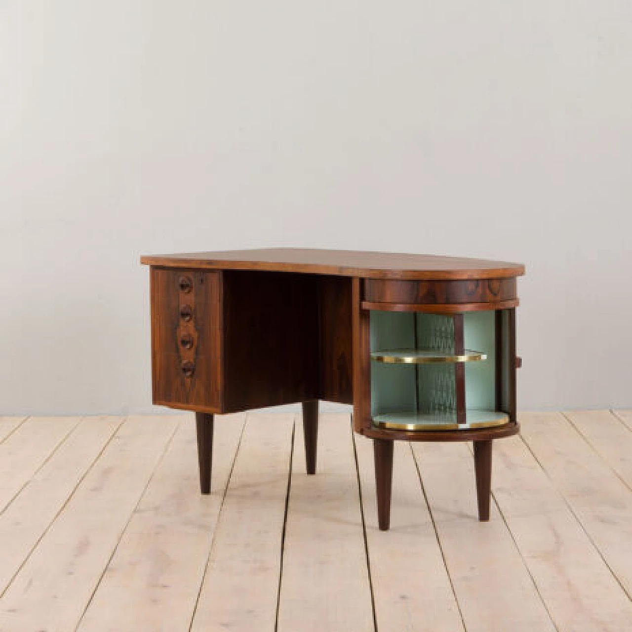 Desk with bar compartment by Kai Kristiansen for Feldballes Møbelfabrik, 1950s 7