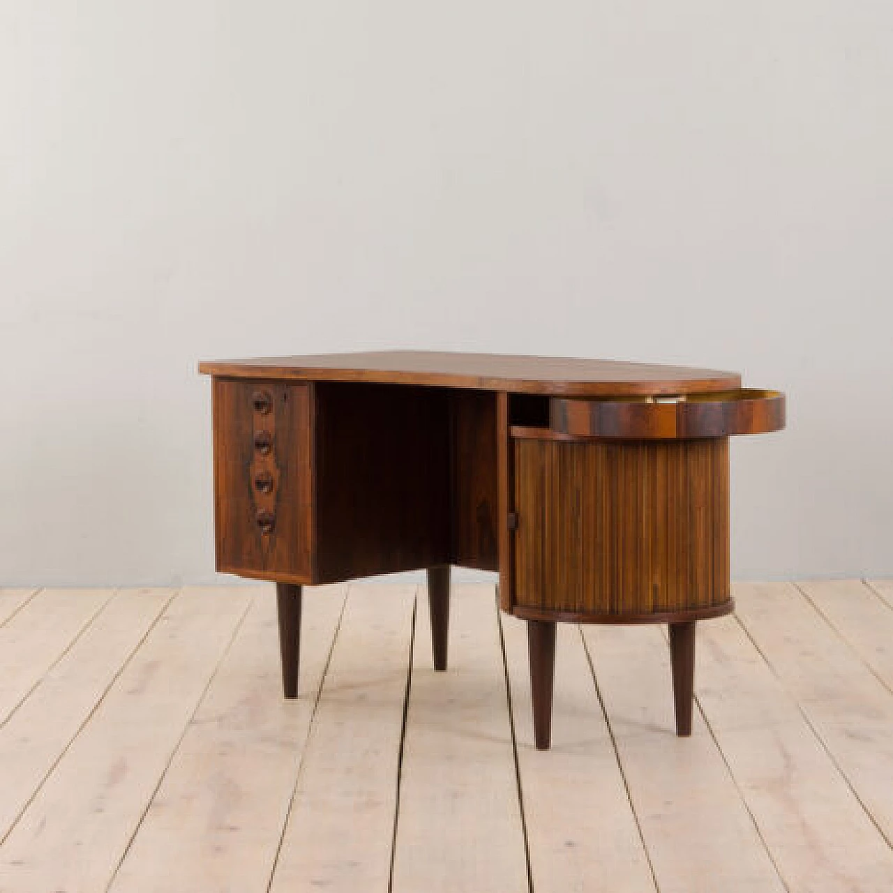 Desk with bar compartment by Kai Kristiansen for Feldballes Møbelfabrik, 1950s 8