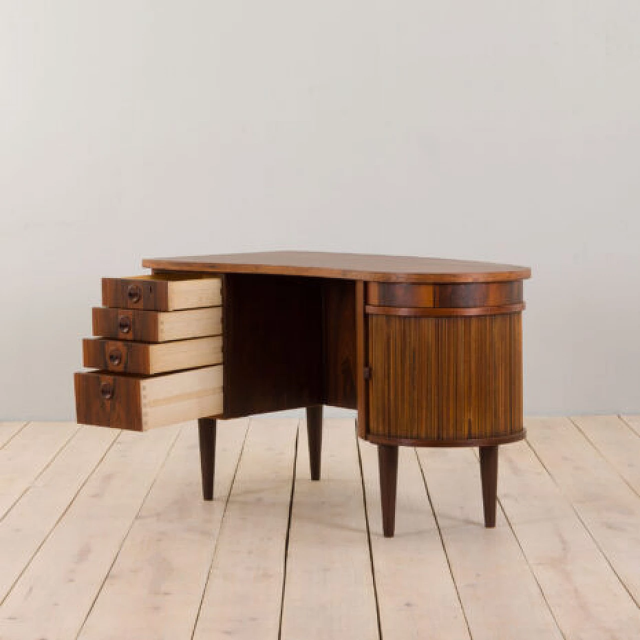 Desk with bar compartment by Kai Kristiansen for Feldballes Møbelfabrik, 1950s 9