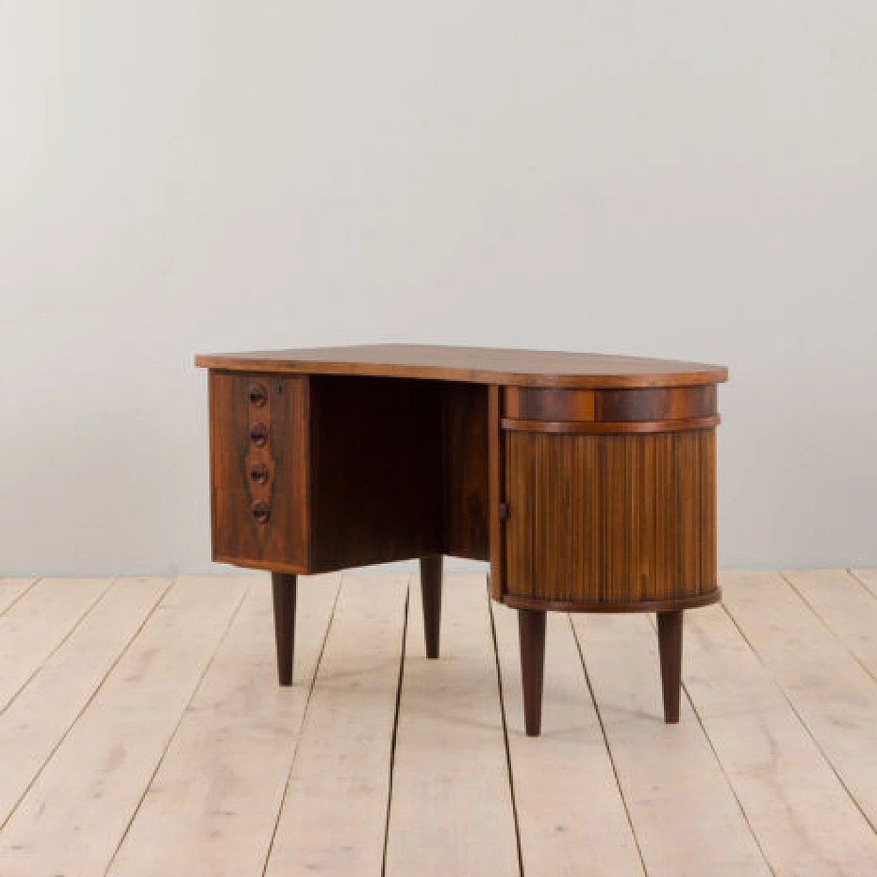 Desk with bar compartment by Kai Kristiansen for Feldballes Møbelfabrik, 1950s 10