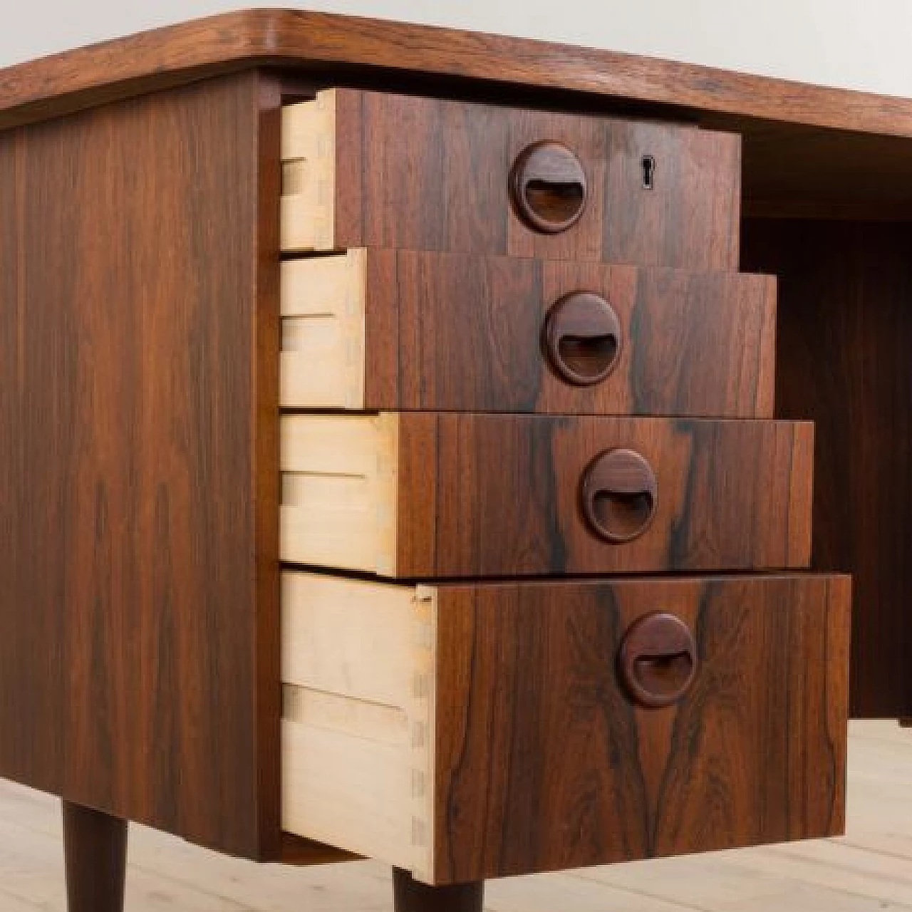 Desk with bar compartment by Kai Kristiansen for Feldballes Møbelfabrik, 1950s 32