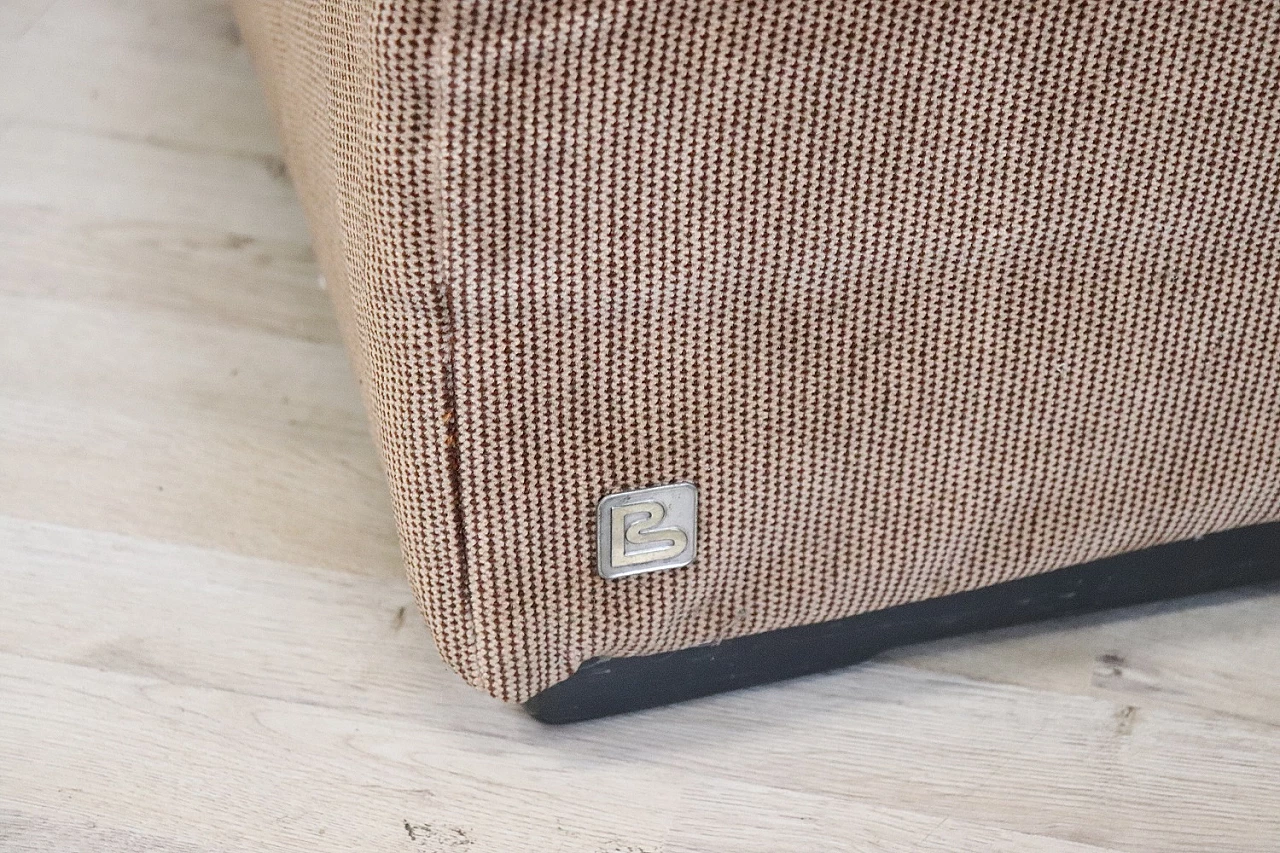 Divano modulare in velluto marrone di Busnelli, anni '70 6