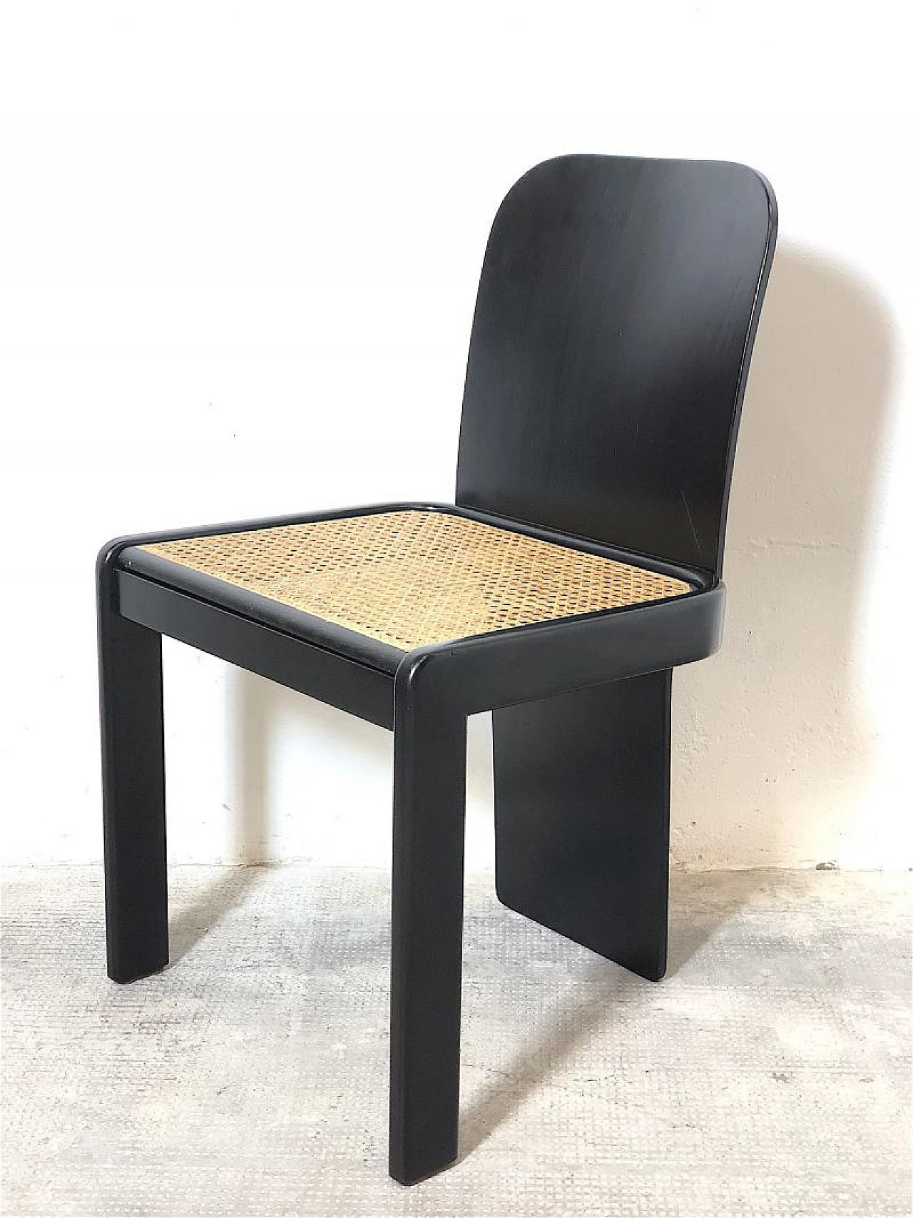 4 Chairs by Pierluigi Molinari for Pozzi and game table by Cini & Nils, 1970s 11