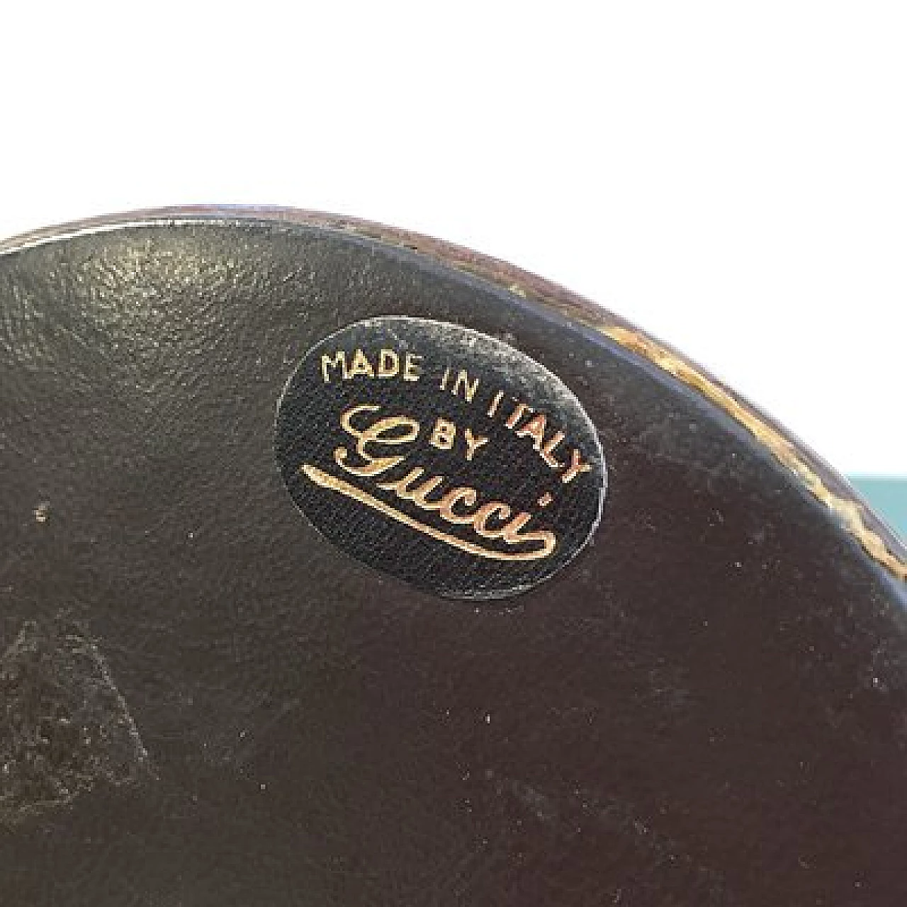 Lampada da tavolo Gucci in ottone cromato e pelle, anni '60 12