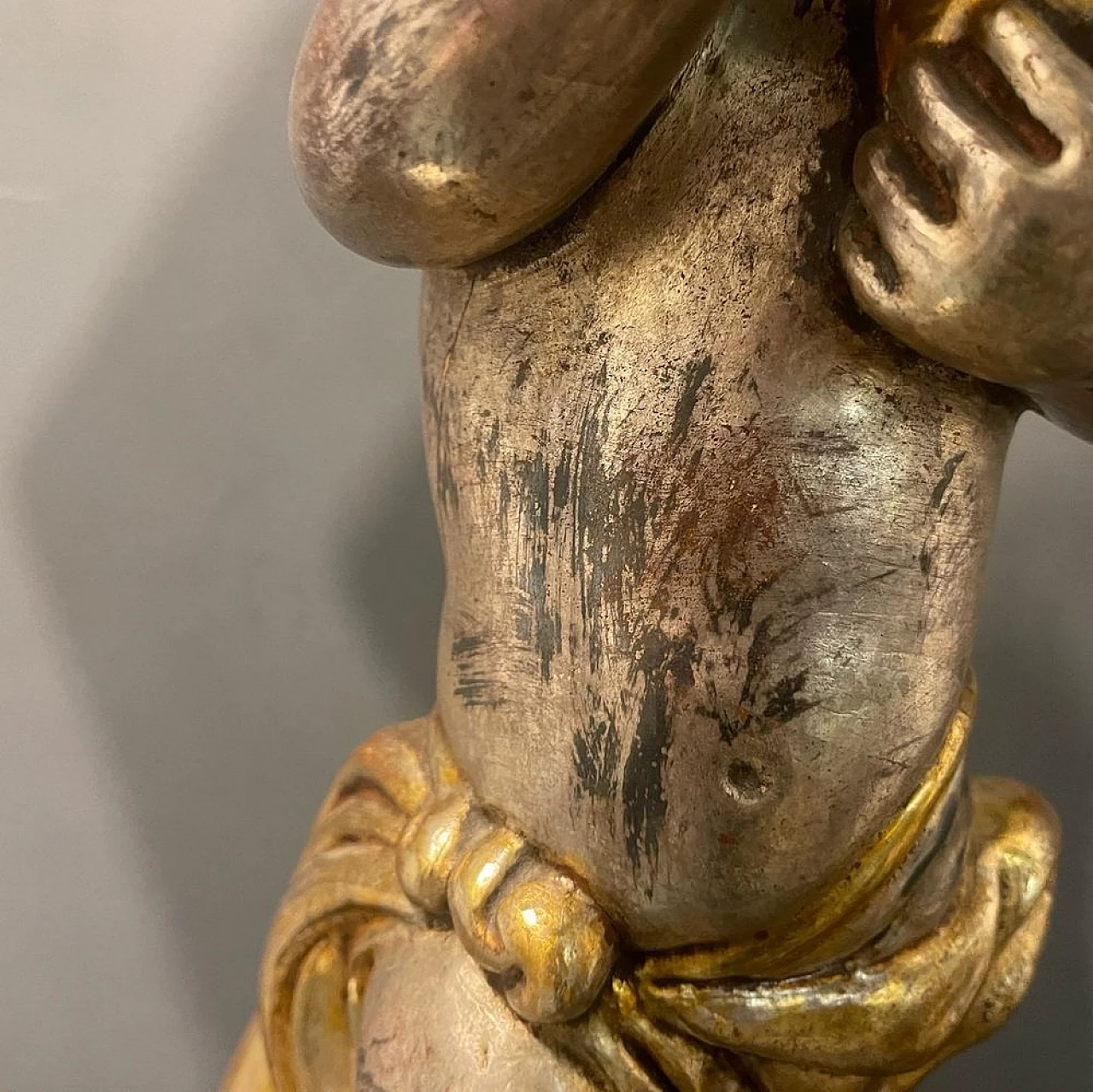 Lampada da tavolo con statua di Venere in legno, anni '60 6