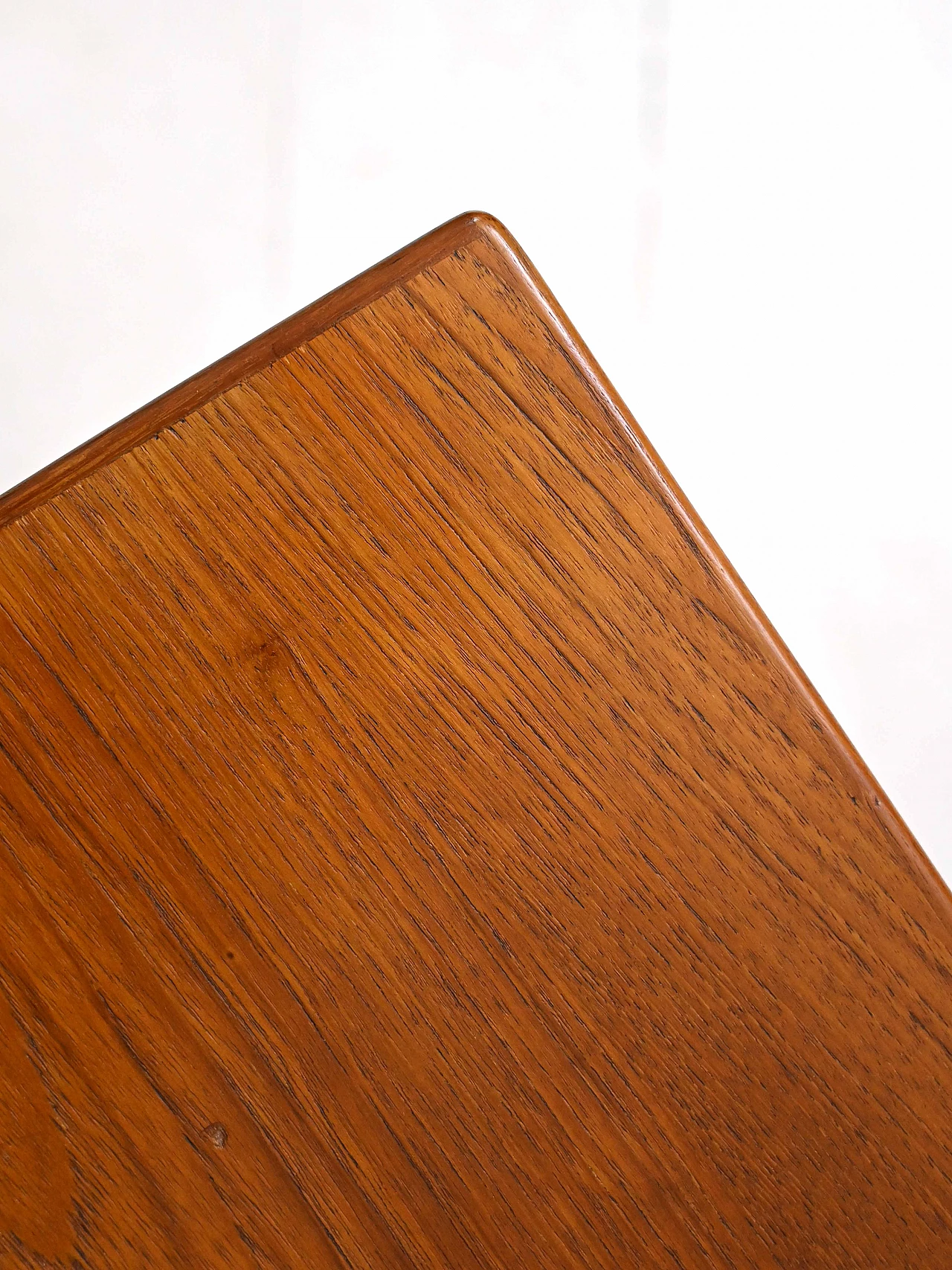 Danish teak desk with drawers and tapered legs, 1950s 7