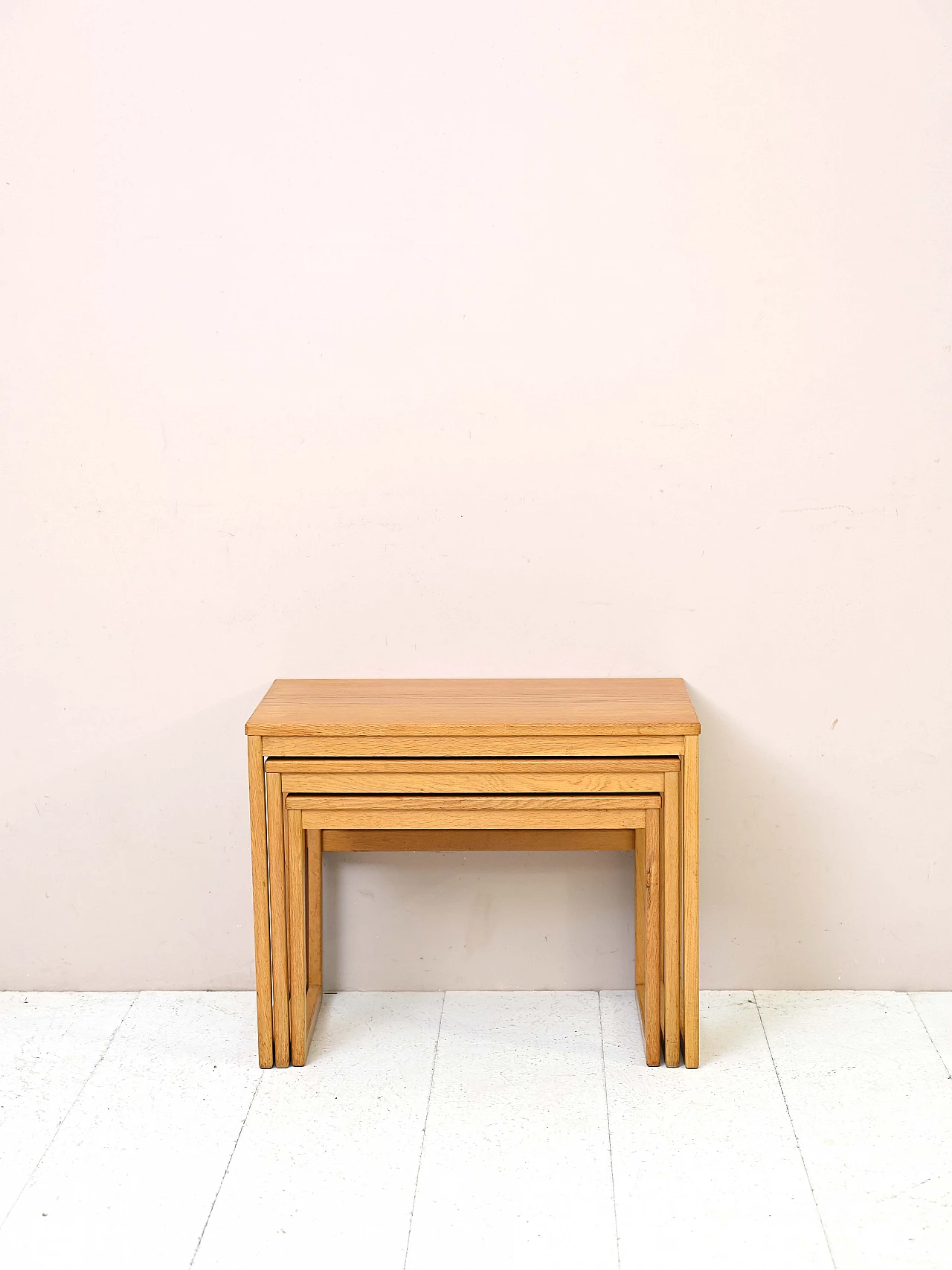 3 Oak nesting tables, 1960s 3