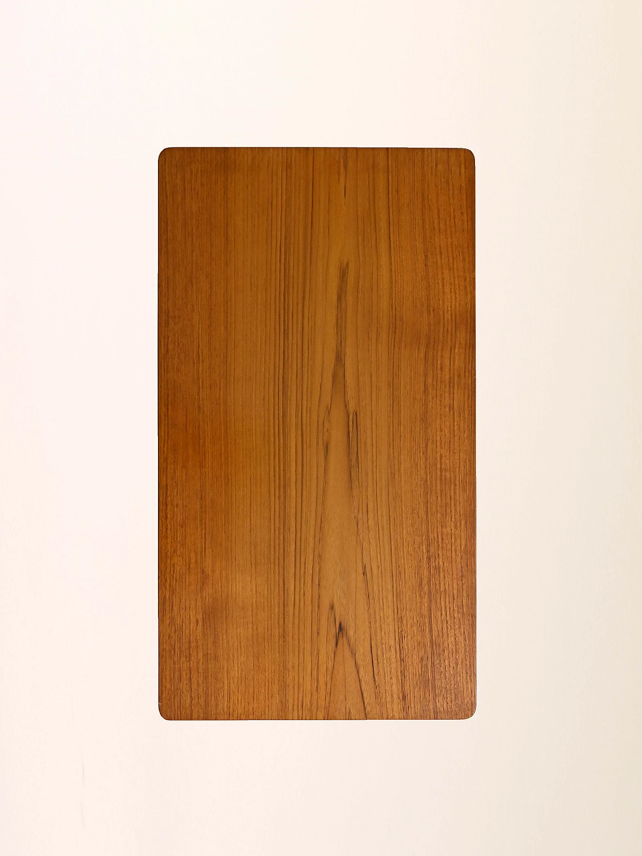 Tavolino scandinavo in teak e metallo con portariviste, anni '60 6