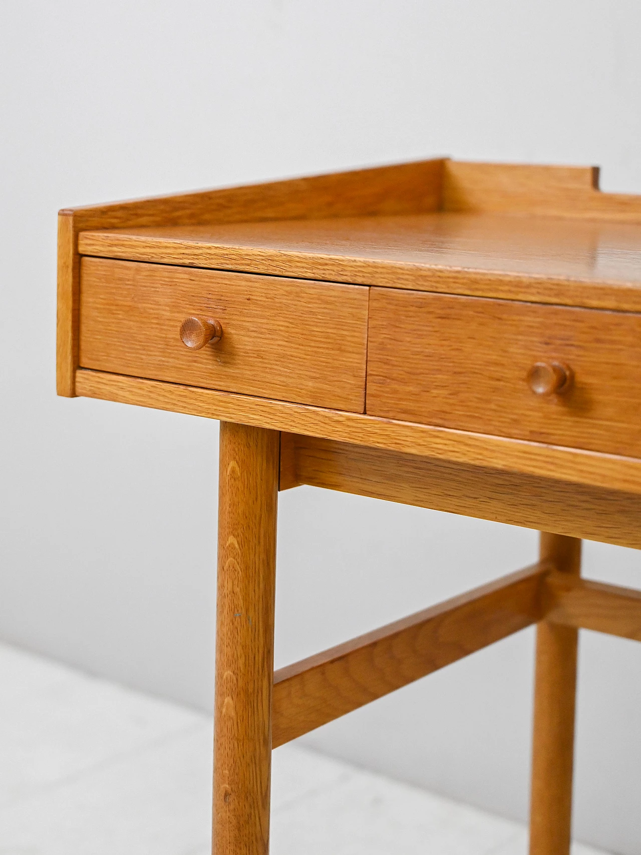 Swedish oak desk with drawers, 1960s 6
